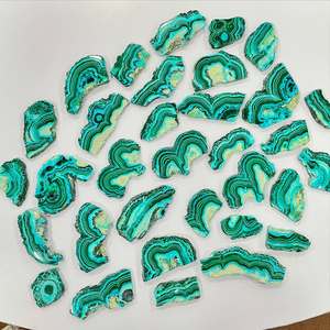 Vente en gros de cristal de chrysocolle bleue naturelle dalle polie brute brute pierre précieuse fantaisie pour la décoration de la maison pierres précieuses en vrac - Product Image 2