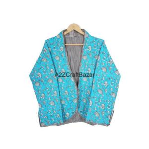 Giacca trapuntata <span class=keywords><strong>a</strong></span> blocchi floreali con stampa trapuntata da <span class=keywords><strong>donna</strong></span> Plus Size cappotto in cotone stampato <span class=keywords><strong>a</strong></span> <span class=keywords><strong>fiori</strong></span> Blazer Kimono Casual da <span class=keywords><strong>donna</strong></span> - Product Image 1
