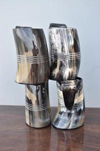 Taza de cuerno vikingo Skal, taza de cuerno para beber auténtica, taza de cuerno vikingo de Guerrero, jarra de cerveza Premium para Ale Mead, vino, whisky, café - Product Image 2