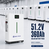 Batterie de stockage d'énergie solaire 51,2 V 360 Ah pour la sauvegarde solaire de toute la maison, conçue pour l'énergie solaire 48 V, plus de 10 000 cycles, stock Allemagne