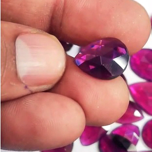176 pièces de grenat rhodolite naturel 11mm à 20mm poire ovale Cabochon 880 Cts Lot Iroc ventes Rosecut dos plat pierres précieuses US $352 - Product Image 2