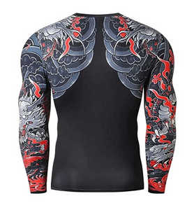 <b>Men's</b> Printed Rash Guard <b>Swim</b> <b>Shirt</b> Protective Clothing with Rush Guard Print - Product Image 5