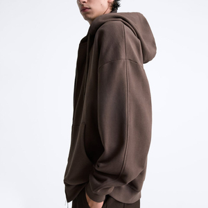 custom Men's hoodies zip up oversize hoodie puff printing logo streetwear double zip hoodies for men - Product Image 1