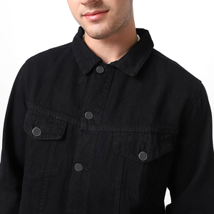 Disponible partout imprimé 100% veste en jean lavable pour hommes Design de base Collection hiver veste en jean pour hommes en détresse - Product Image 4