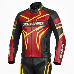 Heavy Duty Hommes En Cuir Véritable Coupe-Vent Étanche Moto Costume Durable Rembourrage Style Moderne Moto En Cuir Costume - Product Image 4