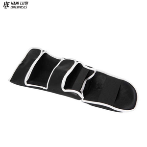 Protège-tibias professionnels personnalisés de qualité supérieure en cuir véritable noir souple, équipement de protection confortable pour le kick-boxing - Product Image 3