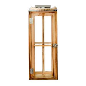 Customized Logo Eco-friendly <b>Bamboo</b> Rattan Handmade <b>Lantern</b> With Glass for Home Garden Decoration - Product Image 5