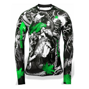 Custom Printed Full Sleeve Grappling MMA <b>Rashguard</b> Breathable Compression <b>BJJ</b> Shirt Sublimation Long Sleeve OEM Quick Dry Unisex - Product Image 1