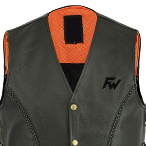 Hot Selling OEM Service Wholesale Men <b>Leather</b> <b>Vest</b> New Fashion Men <b>Leather</b> <b>Vest</b> Windproof Breathable <b>Leather</b> <b>Vest</b> - Product Image 2