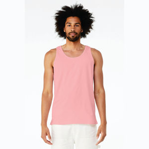 ด้าน Seamed ขายปลีกพอดี100% Airlume หวีและแหวนปั่นฝ้าย32เดี่ยว4.2ออนซ์สีชมพู Unisex ถังเจอร์ซีย์ - Product Image 1