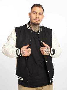 Venta al por mayor de lana de cuero sólido liso personalizado Varsity chaquetas de béisbol de los hombres de cuello alto CollegeBaseballjacket para hombres - Product Image 5