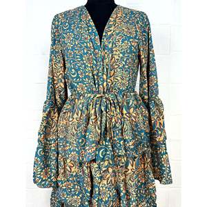 Kimono Cardigan Chic Boho con Volantes para Mujer, Uso Diario y Cubrebaño para la Playa, Ideal para Damas de Honor - Product Image 2