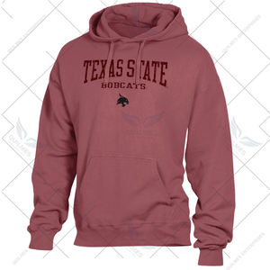 Sweat à capuche pour homme en molleton de coton imprimé avec poche kangourou, style décontracté d'hiver, vente en gros Texas State Bobcats College - Product Image 2