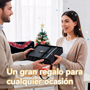 Set Regalo Aziendale in Smalto Nero con Taccuino, Thermos in Acciaio Inox, Penna con Finitura Simil-Pelle e Chiusura Magnetica - Product Image 3