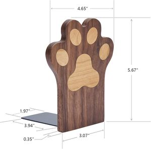 Sujetalibros de pata Sujetalibros antideslizante para estantes Sujetalibros de alta resistencia Soporte de libros para libros/CDs1 par - Product Image 2