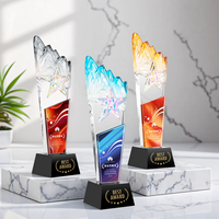 Personnalisation du trophée en cristal d'étoile de style créatif lumineux-pour les réunions annuelles commémoratives
