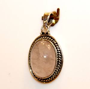 <b>Top</b> Selling Indian Handcrafted 925 Sterling Silver 925 Pendant <b>Rose</b> Quartz Bezel Setting Oval Cabochon Gemstone Jewelry Charming - Product Image 3