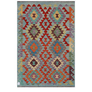 Alfombra Kilim de Maimana, Afganistán, 155 x 104 cm - Product Image 1