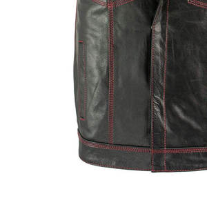 Chaleco de cuero para hombre de estilo occidental clásico Material de piel de vaca genuino personalizado a medida con forro interior Pedido a granel - Product Image 6