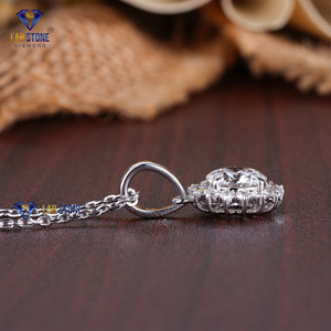 1,77 TDW Round Cut Diamond White Gold Pendant by Labstone/ Forever Cautivating Pendant/Color DE LA EF-VS - Product Image 3