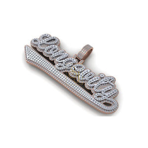 Colgante personalizado de plata 925 estilo Hip Hop para hombre, collar de diamantes de moissanita con letras ostentosas para longevidad, chapado en oro, elegante helado - Product Image 5