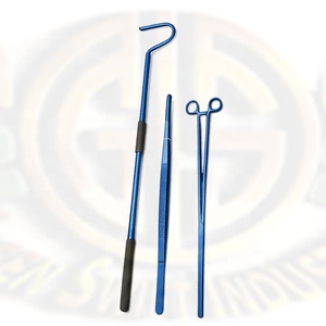 Ensemble professionnel de pinces à serpents, pinces à nourrir et pinces hémostatiques |   Revêtement PVD Cuivre Noir Bleu Or |   Reptile en acier inoxydable - Product Image 2