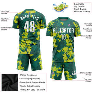 Uniformes de fútbol personalizados de alto rendimiento para clubes/escuelas/equipos-Kits de fútbol de poliéster 100% de secado rápido transpirables para entrenamiento - Product Image 5