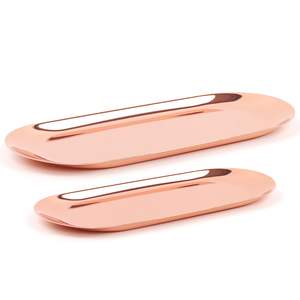 Elegante Bandeja Rectangular con Diseño de Asa Plateada, Bandeja de Metal para Servir Bebidas y Aperitivos con Fines Decorativos - Product Image 5