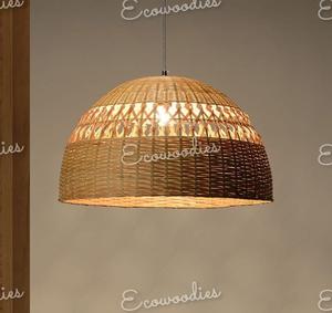 Handmade Rustic Design Decor <b>Shade</b> <b>Bamboo</b> Wicker LED Ceiling <b>Light</b> Hanging Chandelier for Living Room - Product Image 6