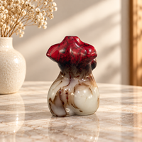 Figurine de torse féminin en agate de feu de 8,5 cm, statue de corps de femme en cristal poli, décoration artistique en pierre