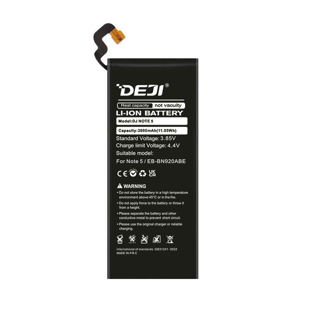 DEJI 100% Original EB-BN920ABE Li-ion Batteries for Samsung Galaxy Note 5 NOTE5 N9200 Cellphone Battery