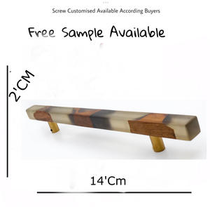 Handmade Industrial Square Wooden Resin Door Handle Knobs <b>Metal</b> <b>Drawer</b> <b>Cabinet</b> Pulls for Kitchen Bedroom Outdoor Mall Dresser - Product Image 3