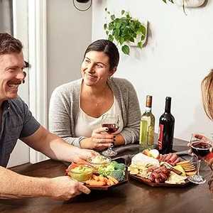 Assiette de présentation moderne en bois pour mariage et maison Design unique avec finition sculptée Assiette ronde en plastique Type de service à vaisselle sans danger - Product Image 2
