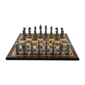 กล่องของขวัญสุดไฮเอนด์ลายหมากรุกสากลแผ่นกระดานไม้สีทองเงิน - Product Image 1