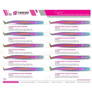 Pinzas para Extensión de Pestañas de Acero Inoxidable Japonés con Agarre de Diamante, Logotipo Personalizado, Herramientas Antiestáticas para Injerto de Pestañas - Product Image 6