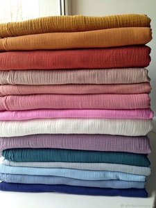 Vente en gros de tissu de coton mousseline biologique 40 '' / 101cm de largeur supplémentaire double gaze de coton pour robes rideaux autres utilisations textiles - Product Image 2