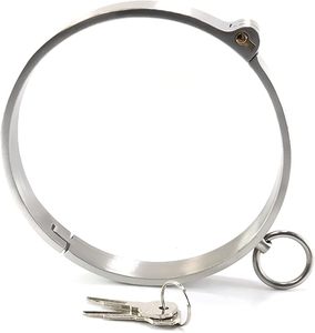 SM Heavy Duty High Quality Leather Slave <b>Collar</b> Lock with Custom Color & Design for <b>BDSM</b> Restraints Kinky - Product Image 1