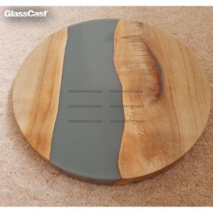 Personnalisé personnalisé en bois meilleur sous-verre boisson tapis hexagone forme mariage café thé tasse porte-bière résine époxy bois sous-verres ensemble - Product Image 6