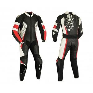 Traje de Motociclismo de Cuero Personalizado Estampado, Transpirable, con Protección Homologada CE ISONZ Zone, Manga Larga, Unisex, Adulto, 160g - Product Image 1