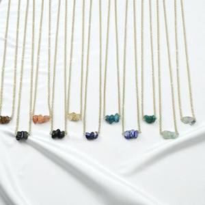 925เงินสีเขียว Aventurine พลอยชิปลูกปัดสร้อยคอเสน่ห์ - Product Image 2