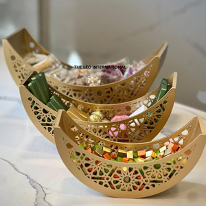Plateau de rangement décoratif pour lune et étoile Ornements décoratifs pour la maison faits à la main pour les fournitures du Ramadan - Product Image 5