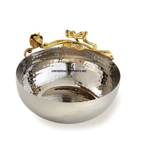 Mesa decorativa Metal Chocolate Bowl Forma redondeada Hecho a mano Dulce Bowl Clásico Elegante Nuevo Chocolate Bowl - Product Image 2