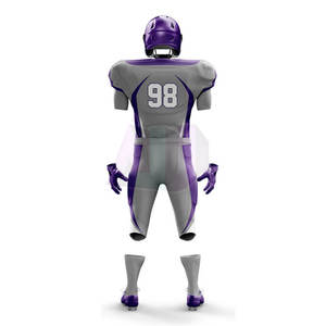 Ensemble d'uniformes de football américain pour hommes adultes avec manches courtes, matière légère en polyester et élasthanne, design respirant et flexible - Product Image 3