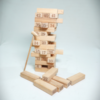 Jeu de table amusant en bois Genga pour enfants et familles-Ensemble de blocs avec marteau pour le défi d'empilage et d'équilibrage