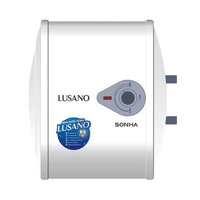 Chauffe-eau électrique indirect Son Ha pour usage domestique - 15/20/30L, en plastique, à économie d'énergie, avec affichage LED, design cylindrique moderne et arrondi