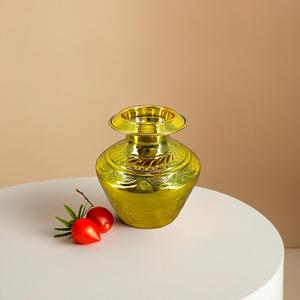 Artículos de Pooja, Kalash Lota de latón para bodas y Diwali, artículos de latón indios hechos a mano - Product Image 3
