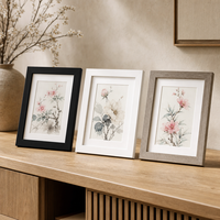 Cadre en bois avec verre acrylique, support de table vertical, tailles 3.5*5", 4*6", 5*7", 6*8", 8*10", A4, cadre photo en bois personnalisable OEM, vente en gros pour mur