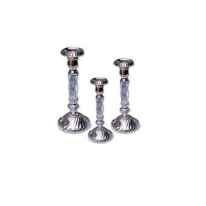 ที่วางเทียนแสงชาสีเงินที่มียอดขายสูงสุดพร้อมขัดเงินสําหรับตกแต่งบ้าน ขนาดที่กําหนดเองขาตั้งเทียนแสงชาอลูมิเนียม - Product Image 6