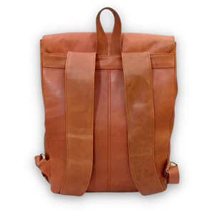 Leather Laptop Backpack Travel Backpack for Men Vintage 15.6 Inch Laptop Bag Multi Pockets <b>Rucksack</b> Casual Travel Daypack Brown - Product Image 2