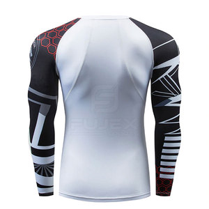 Diseño personalizado manga larga Rash Guard mejor calidad estilo deportivo para hombres niños para MMA tela Spandex Material Rush Guards - Product Image 3